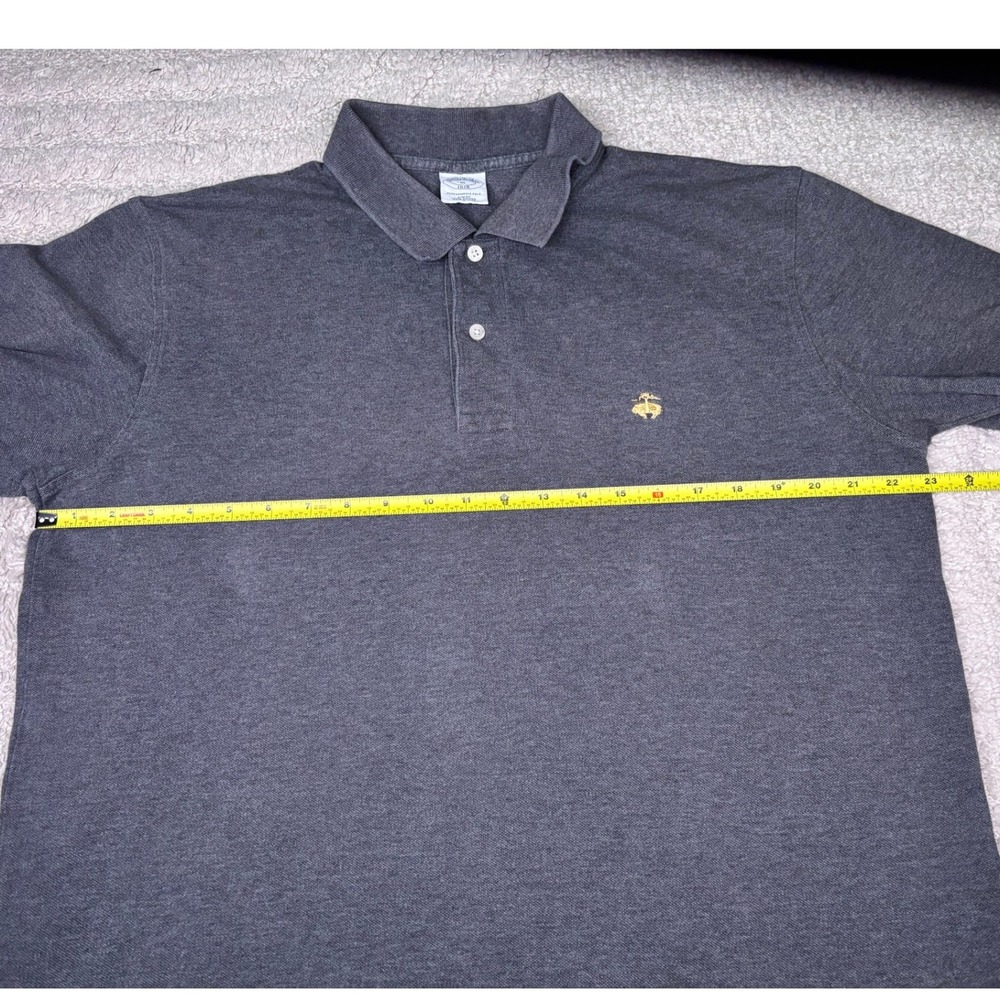 Brooks Brothers Performance Polo Mens XL Gray Slim Fit Short Sleeve 1818 Cotton - Picture 6 of 9